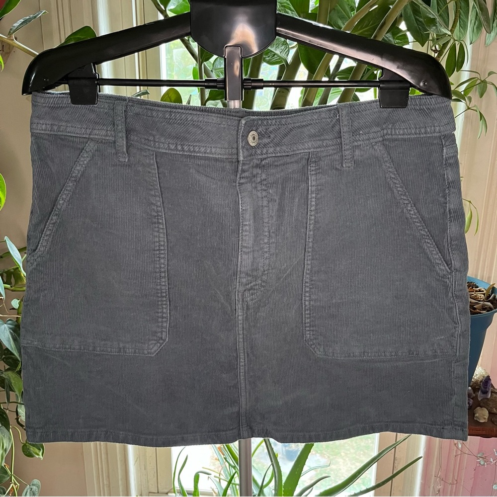 Blue Corduroy Skirt